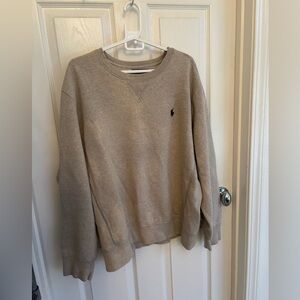 Ralph Lauren Beige ACID WASH TIE DYE Men's Crewneck Sweatshirt Size X Large